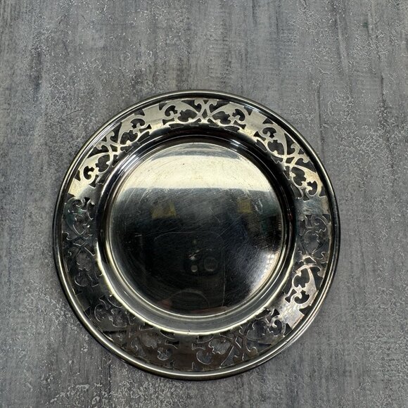 Vtg Roden Brother Sterling Silver Ashtray With Glass Insert 53 Grams 1.9 Fl Oz - Picture 8 of 11